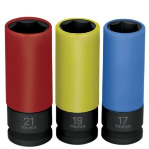 DADOS LARGOS 1/2" IMPACTO PROTECCION 6P MILIMETRICO - 100942